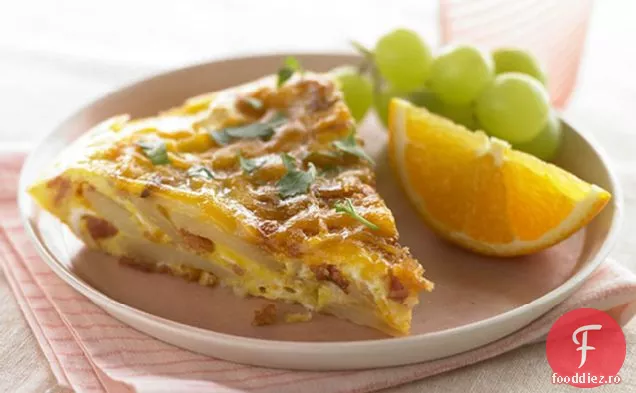 Brânză de brânză și omletă de cartofi