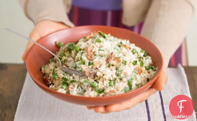 Risotto cu șuncă și mazăre dulce