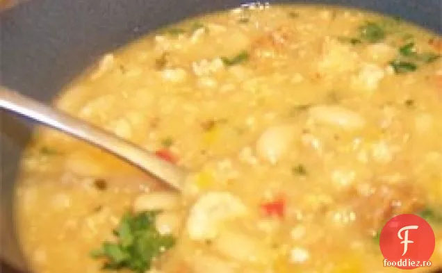 Fasole albă, curcan și cârnați Chili