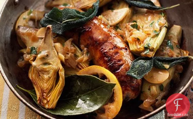Anghinare Cu Cârnați De Porc, Lămâie Și Salvie