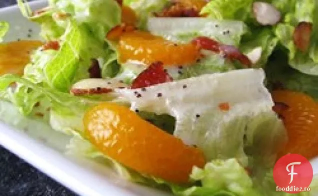 Salată de portocale Romaine și mandarine cu pansament cu semințe de Mac