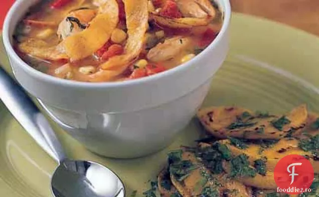 Supă de Tortilla de porumb și creveți