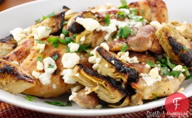 Pulpe De Pui Cu Inimi De Anghinare Și Brânză Feta