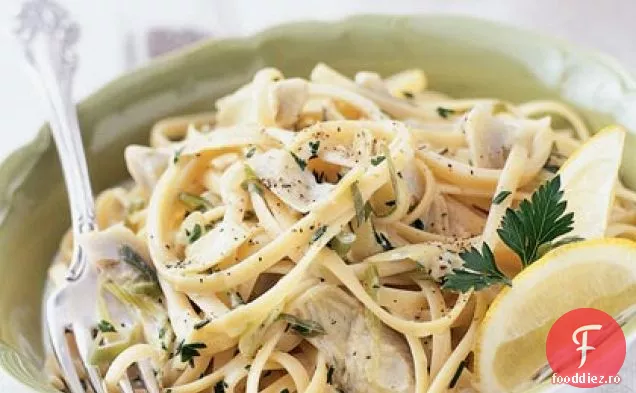 Linguine cu anghinare și lămâie