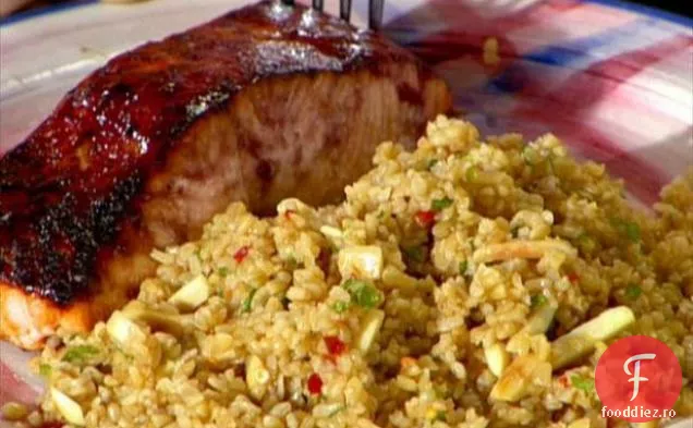 Somon la cuptor cu glazură de ghimbir de mure