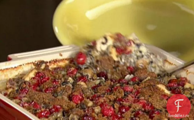 Cremă de pui la cuptor și caserolă de orez sălbatic