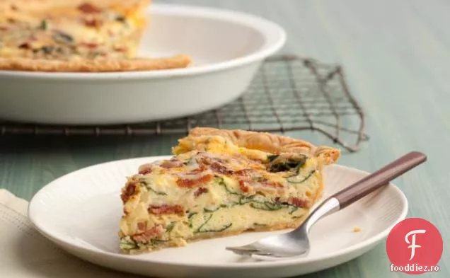 Quiche cu spanac și slănină