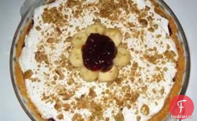 Plăcintă cu brânză cremă de afine și banane