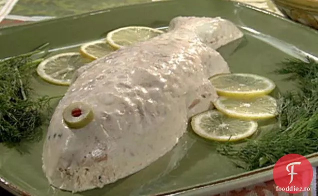 Mousse de somon fiert cu sos de mărar
