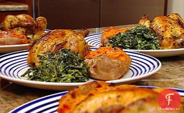 Găini De Vânat Cornish Prăjite