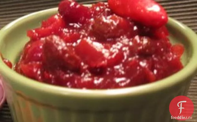 Chutney de ghimbir de afine cu ardei Thailandezi
