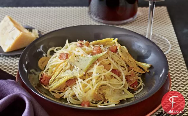 Spaghete cu anghinare și Pancetta