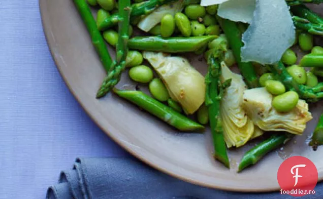 Salată de anghinare, Edamame și sparanghel