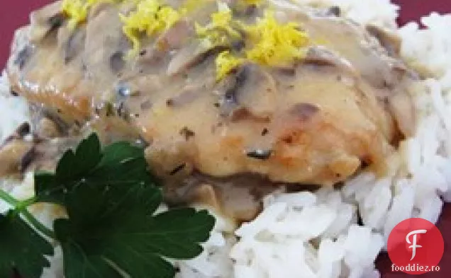 Lemon Ciuperci Herb Pui