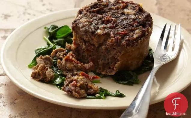 Carne vegetală cu ciuperci și roșii uscate la soare