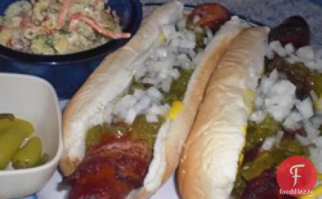 Bacon Prăjit Înfășurat Hot Dog