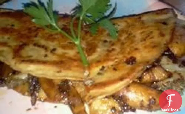 Quesadillas de ciuperci și brânză de capră