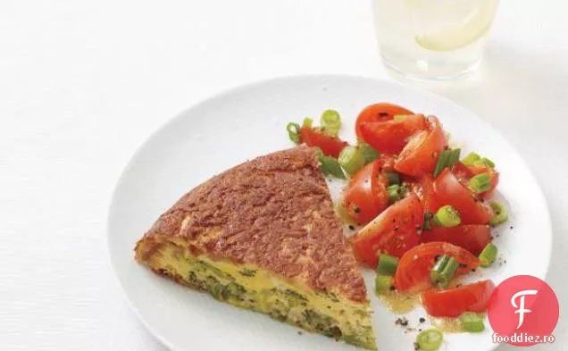 Omletă De Broccoli Cu Salată De Roșii