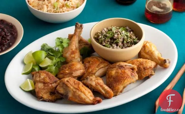 Pui prăjit cu Salsa de semințe de dovleac