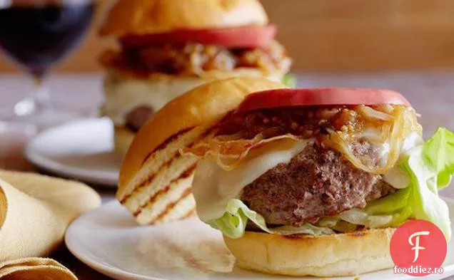 Burger cu Taleggio, Pancetta și gust de ceapă-muștar