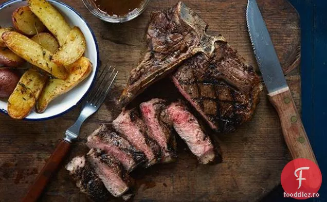 Caesar T-Bone Steak cu sos de tigaie Stout