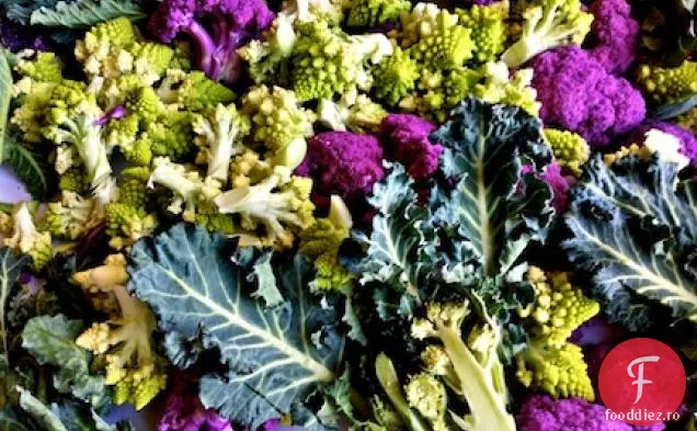 Conopidă Prăjită Și Broccoli Cu Vinetă De Mentă Și Caper