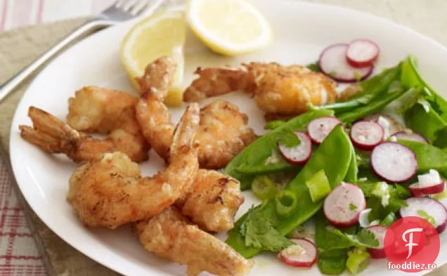 Salată de mazăre de zăpadă și ridiche cu vinetă de ghimbir-var