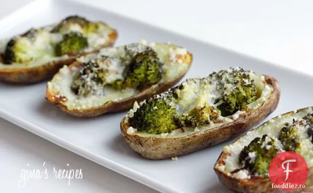 Piei De Cartofi Subțiri De Broccoli Și Cheddar