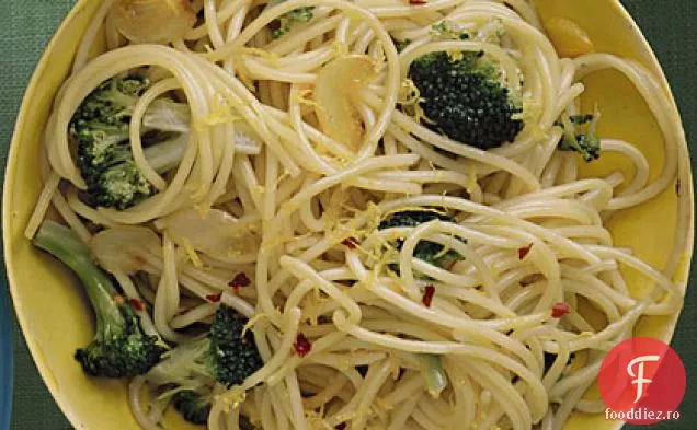 Spaghete cu Broccoli și lămâie