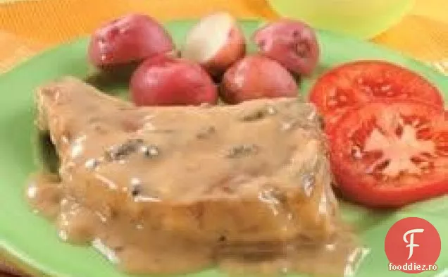 Ciuperci-Usturoi Cotlet De Porc