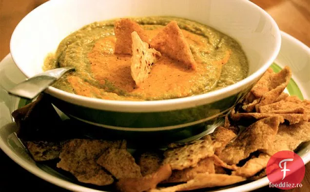 Supă De Linte De Broccoli Cu Coulis De Ardei Prăjit