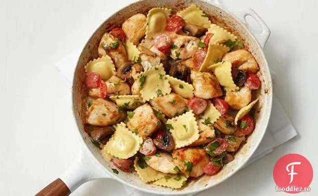 Pui de tigaie și Ravioli