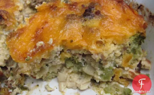 Quiche Cu Cârnați Cu Brânză Și Broccoli