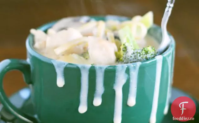 Supă de Broccoli și tăiței de pui (cooking Light, martie 2009)