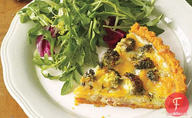 Broccoli-Ceapă Dulce-Tartă Cu Brânză