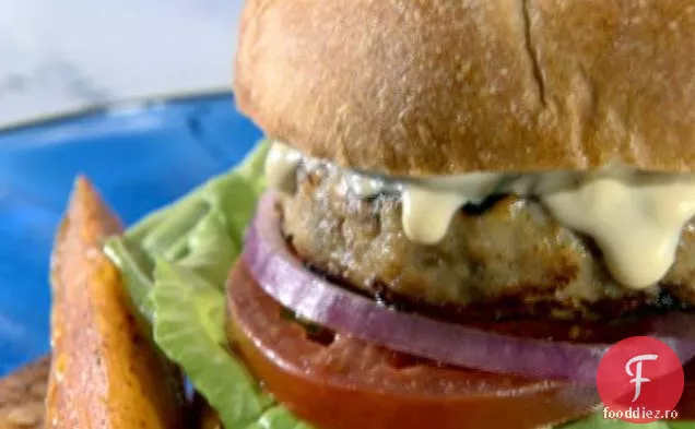 Burgeri de curcan de arțar cu sos de arțar-Dijon