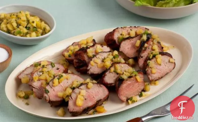 Filete de porc cu Chutney de ananas-mentă