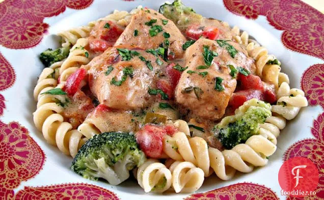 Curry De Pui La Cuptor Cu Broccoli Și Paste
