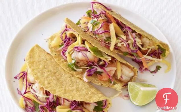 Tacos De Creveți Cu Slaw De Mango