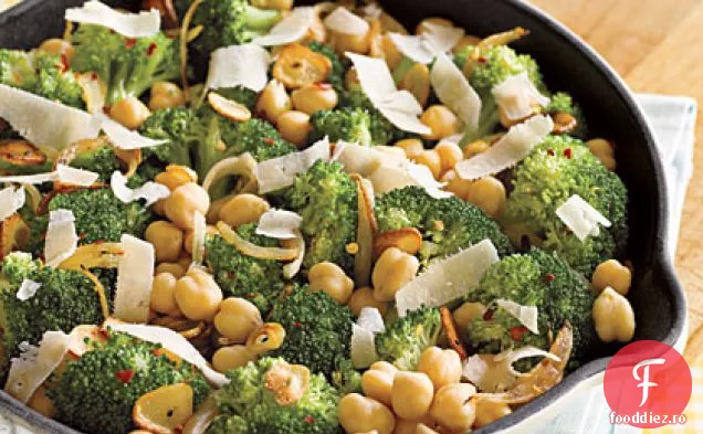 Năut saut cu Broccoli și parmezan