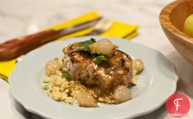 Cotlet de porc cu sos de ananas și cuscus Mexican