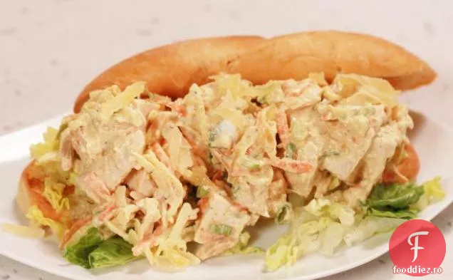Curry de pui rece cu migdale prăjite și ghimbir cristalizat