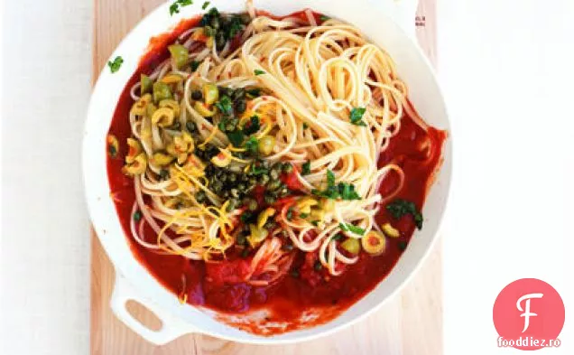 Linguine cu Caper și sos de măsline verzi