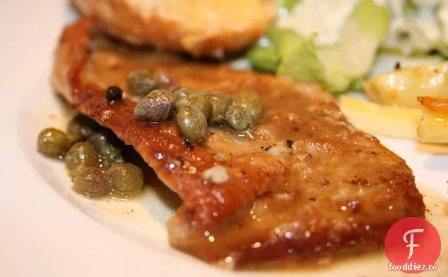 Scallopini de vițel cu lămâie și capere
