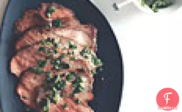 Friptură de vită cu sos verde Scallion-Caper