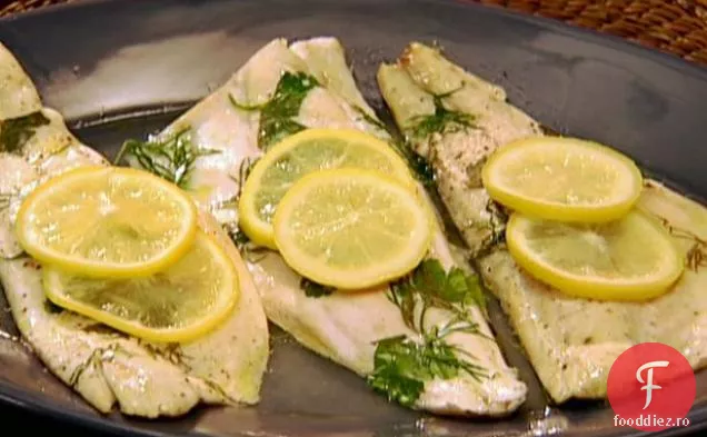 Papillote de bas dungi cu ierburi și aioli rapide