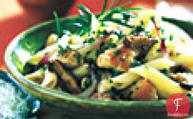 Penne Cu Pui, Ciuperci Shiitake Și Capere