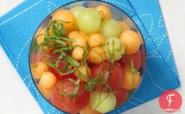 Salată de pepene galben cu sirop de Lime-ghimbir