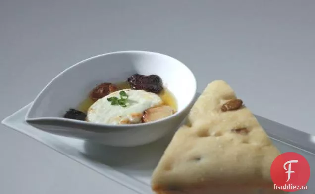 Santa Barbara focaccia de măsline cu brânză de capră coaptă