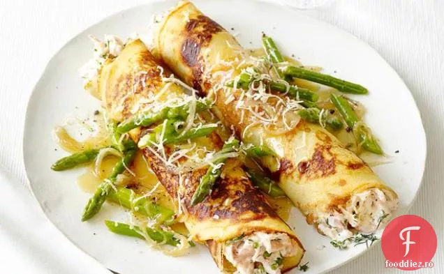 Crepe de pui și sparanghel